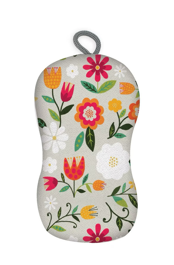 Mu Kitchen Designer Sponge Scrub - Retro Floral