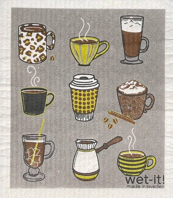 Wet-It Swedish Dishcloth Coffee Shop