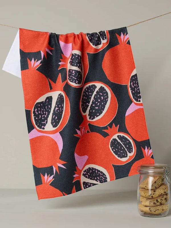 Geometry House Tea Towel - Graphic Pomegranates