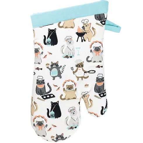 Mu Kitchen Designer Oven Mitt - Culinary Cats