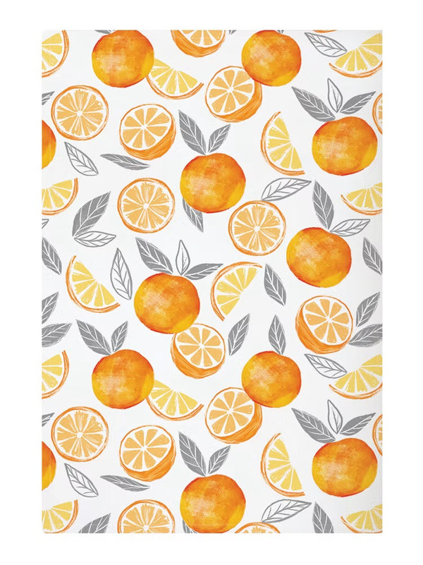 Mu Kitchen Cotton Designer Tea Towel - Orange Grove
