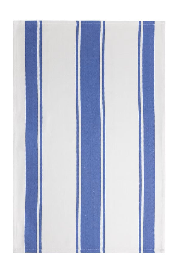 Mu Kitchen Classic Stripe Cotton Towel - Seaside Blue