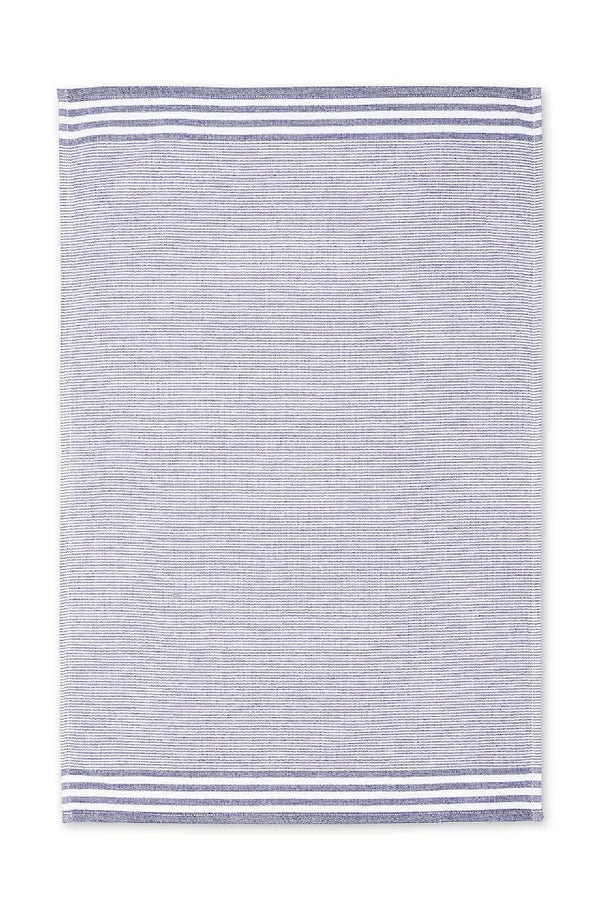 Mu Kitchen Modern Terry Stripe Kitchen Towel  - Ink Blue