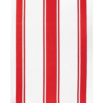 Mu Kitchen Classic Stripe Cotton Towel - Crimson
