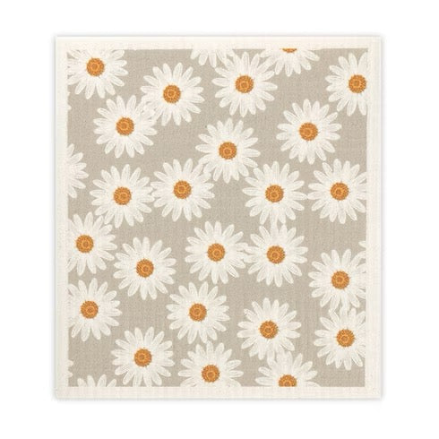 Mu Kitchen Designer Swedish Sponge Cloth - Daisies