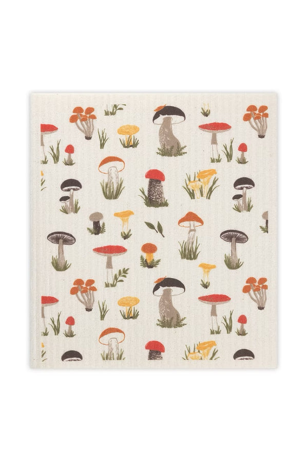 Mu Kitchen Designer Swedish Sponge Cloth - Shrooms