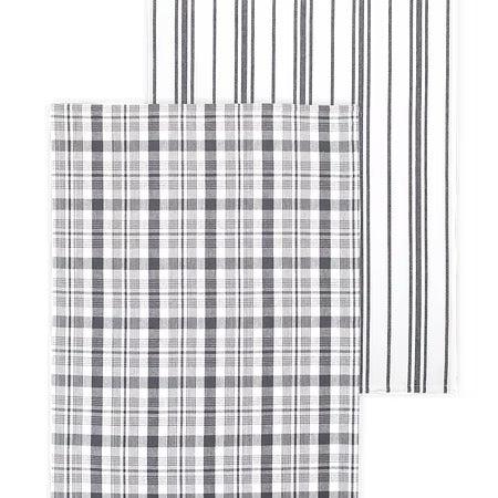 Mu Kitchen Farmhouse Tea Towels Set of 2  - Stainless