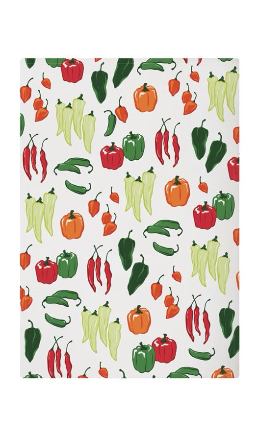 Mu Kitchen Cotton Designer Tea Towel - Peppers