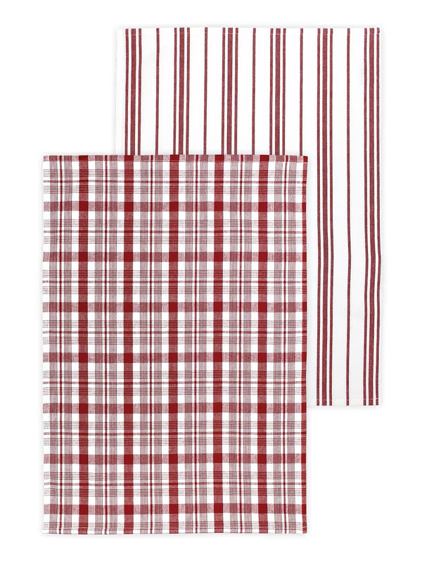 Mu Kitchen Farmhouse Tea Towel Set of 2 - Cabernet