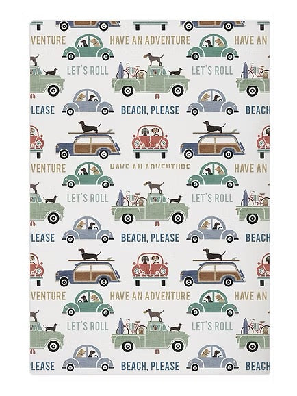 Mu Kitchen Cotton Designer Tea Towel - Beach Bums
