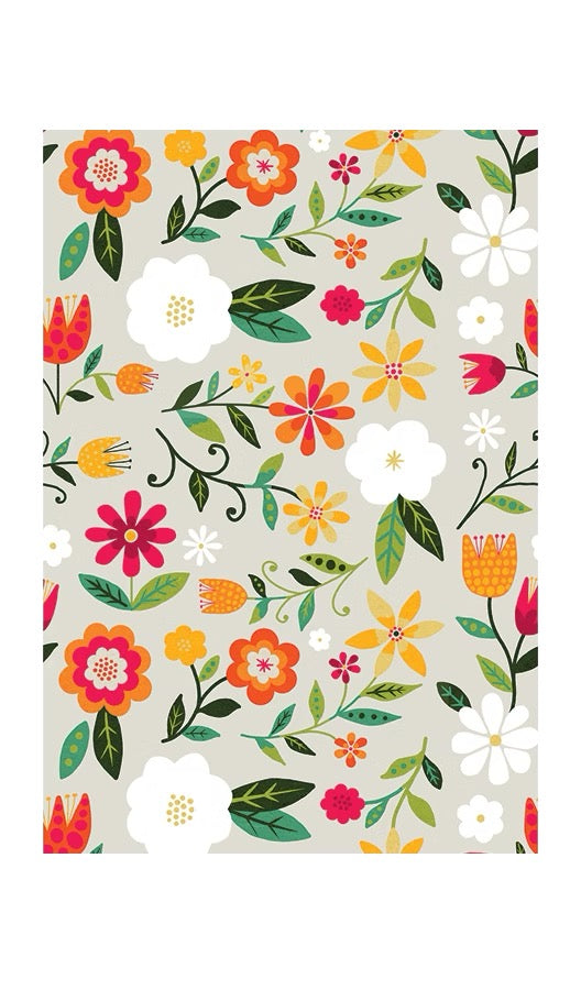 Mu Kitchen Cotton Designer Tea Towel - Retro Floral