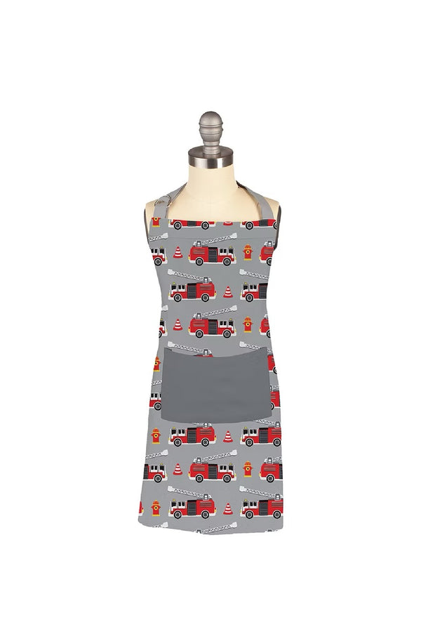 Mu Kitchen Mini-Mu Chef's Child's Apron  - Fire Truck