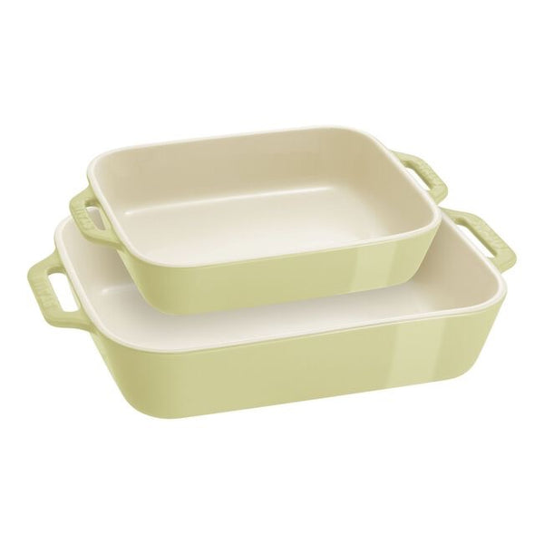 Staub Ovenware Ceramic 2 pc Set - Light Green