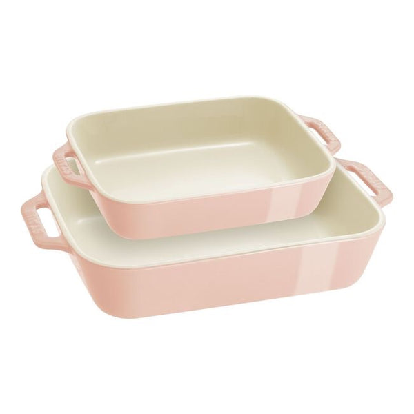 Staub Ovenware Ceramic 2 pc Set - Light Pink
