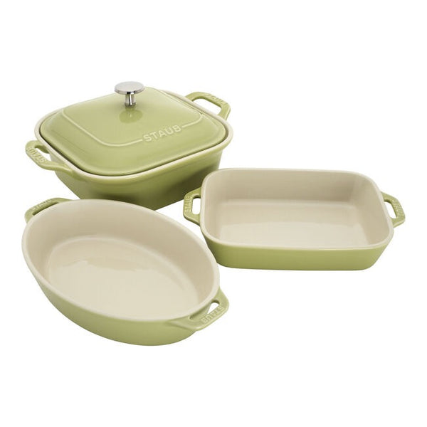 Staub Ceramique Ovenware Set 4pc - Light Green