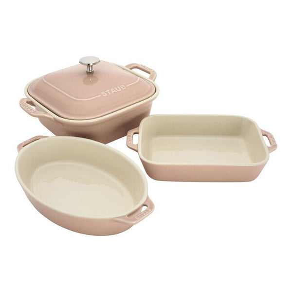 Staub Ceramique Ovenware Set 4pc - Light Pink