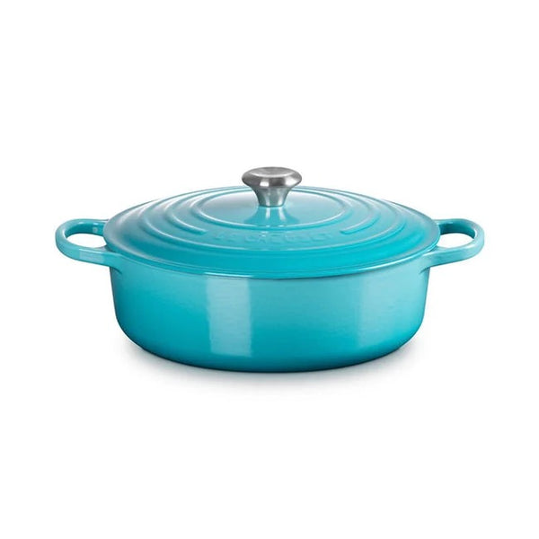 Le Creuset Signature 6.75qt Round Wide Dutch Oven -  Caribbean