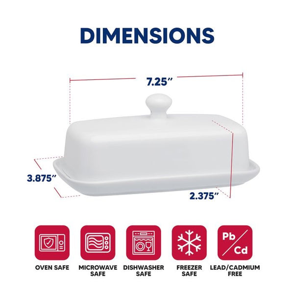 Harold Import Company Porcelain Butter Dish