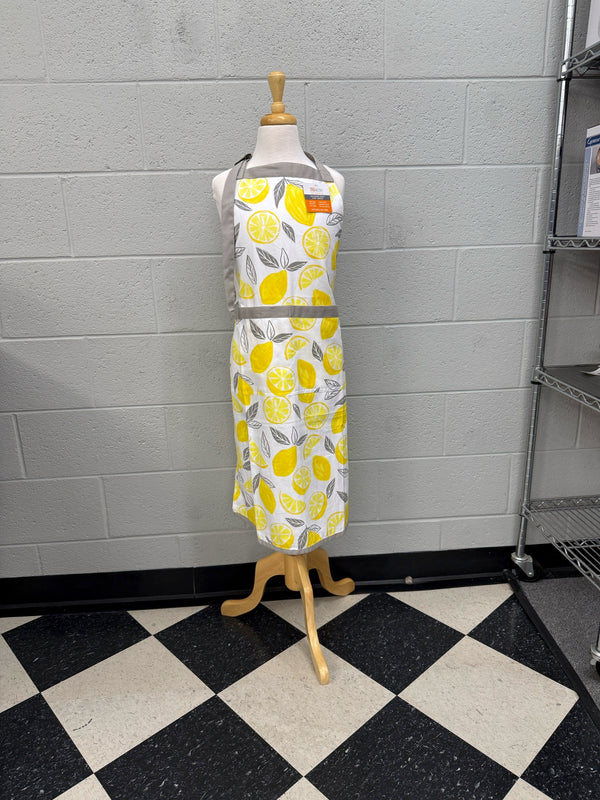 Mu Kitchen Adult Designer Chef's Apron - Lemon Grove