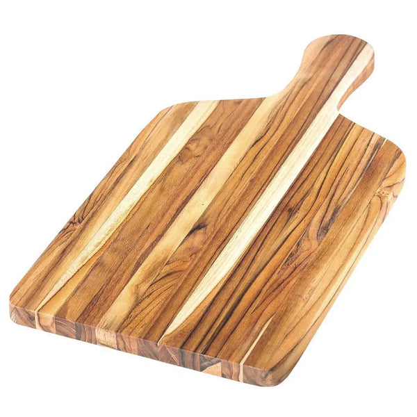 Teak Haus #520 Cutting Board Edge Grain Paddle Style 20" x 10" x .75"