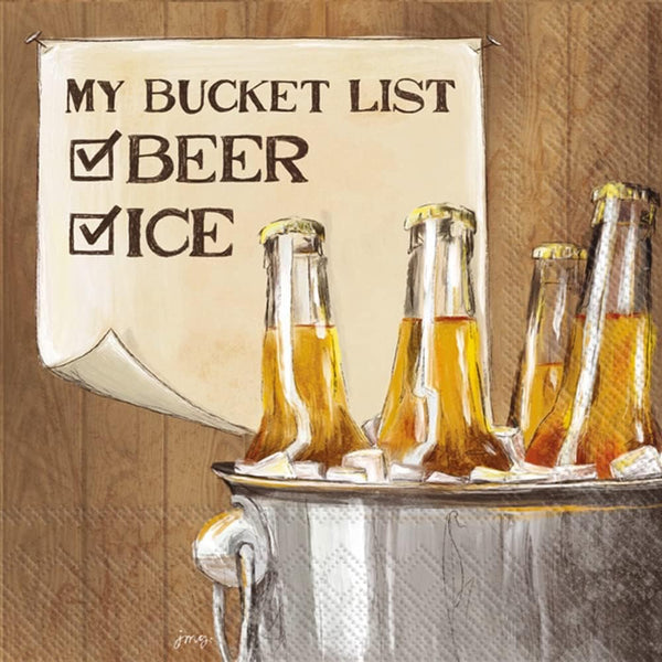 Boston International Cocktail Napkins - Bucket List