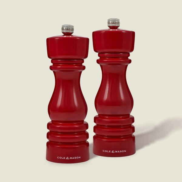 Cole & Mason London Salt & Pepper Mill - Red Gloss