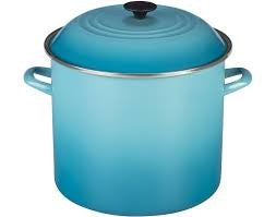 Le Creuset Carbon Steel 10qt Stockpot - Caribbean