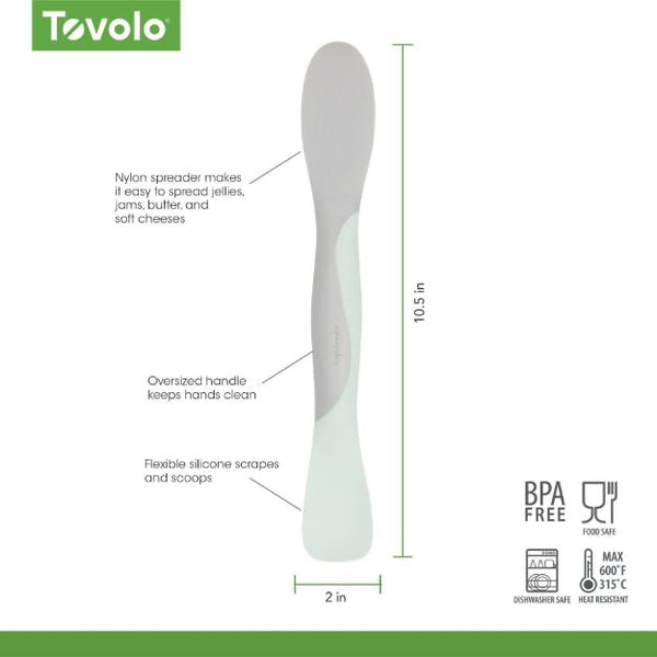 Tovolo Silicone & Nylon Scoop & Spread - Large Blue Haze & Oyster Gray