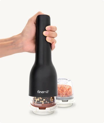 Finamill Battery Spice Grinder with 2 Pods - Midnight Black