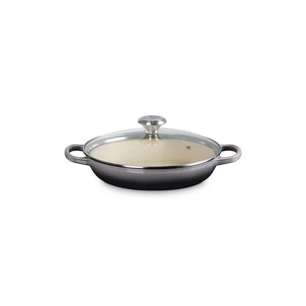 Le Creuset Signature Cast Iron 2.25qt Round Braiser W/ Glass Lid - Licorice (Black)