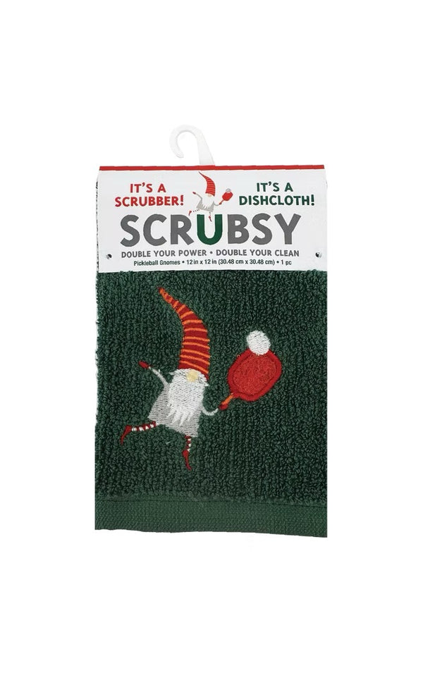 Mu Kitchen Scrubsy Dishcloth - Pickleball Gnomes
