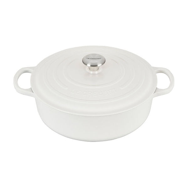 Le Creuset Signature 6.75qt Round Wide Dutch Oven - White