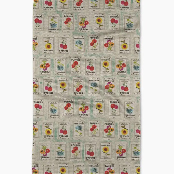 Geometry House Tea Towel - Flower Seed Packs