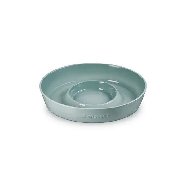 Le Creuset Signature Stoneware Oval Chip and Dip Platter 13in - Sea Salt