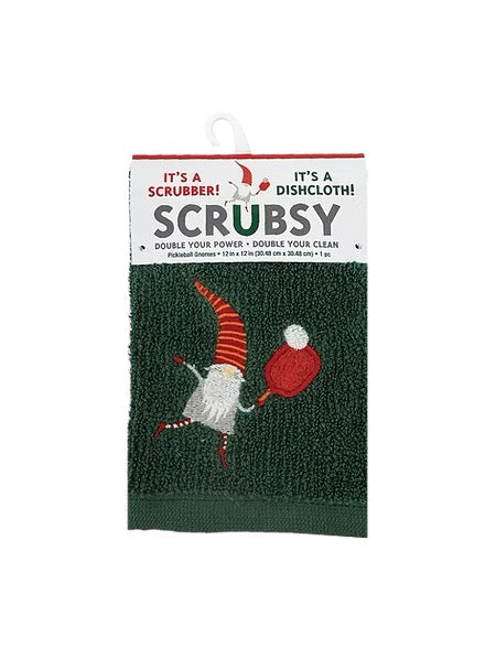 Mu Kitchen Scrubsy Dishcloth - Pickleball Gnomes