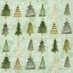 Boston International Cocktail Napkins - Christmas Tree Pattern