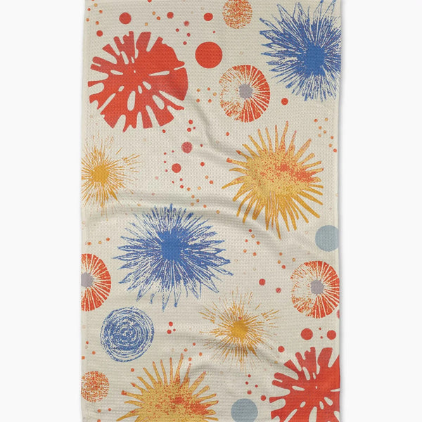 Geometry House Tea Towel - Bursting Skies White