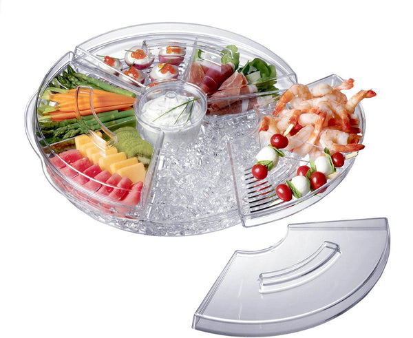 PRODYNE Appetizer Serve on Ice Spinning Tray Acrylic
