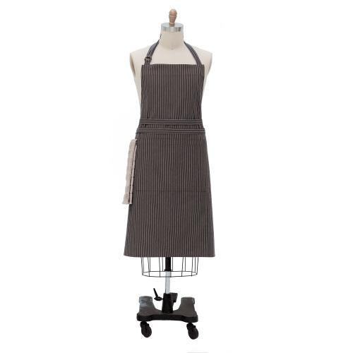 Kay Dee Apron XL Charcoal Pinstripe