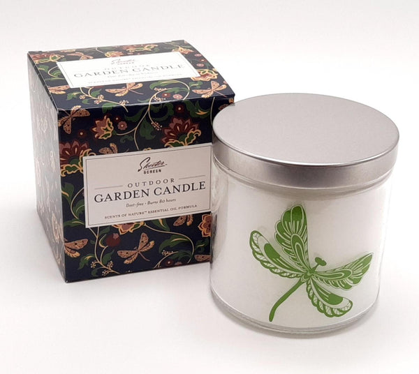 Candle Garden Outdoor Glass w/ Dragonfly