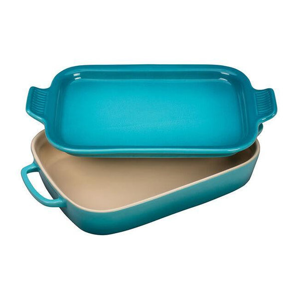 Le Creuset 9X13" Stoneware 2.75qt Baker with Platter Lid - Caribbean