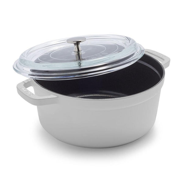 Staub 4qt White Oven w/Glass Lid SUPER SAVER