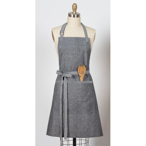 Kay Dee Apron Farm Charm Black with black and white gingham