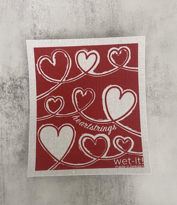 Swedish Lcoth Heartstrings red gray