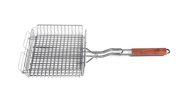 Outset Grill Basket With Rosewood Handle