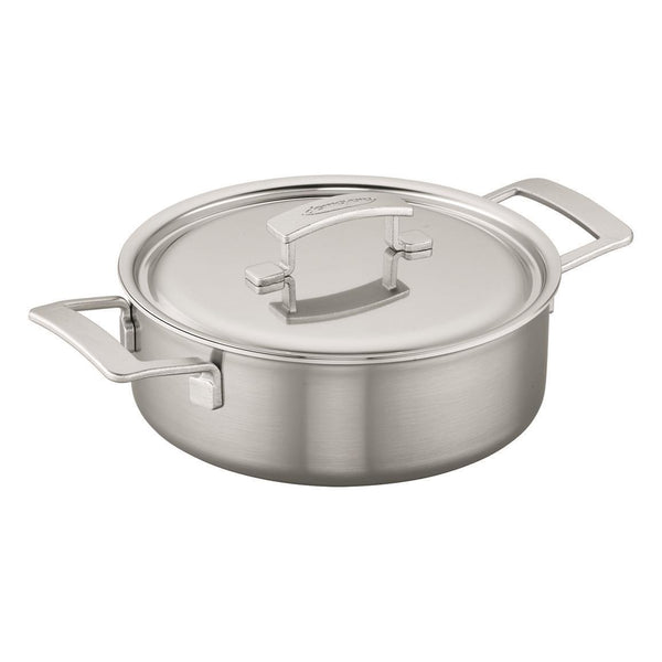 Demeyere Industry 5 Stainless Steel 4qt Double Handle Deep Saute Pan