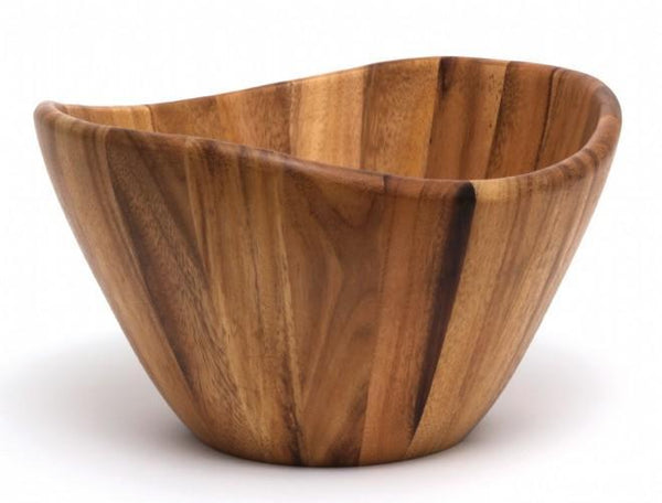 Lipper Acacia Wood Large "Wave" Bowl