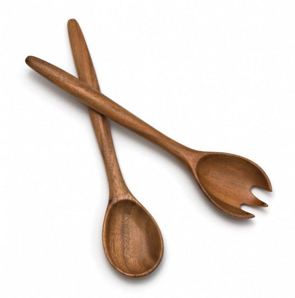 Salad Servers Oblong Acacia