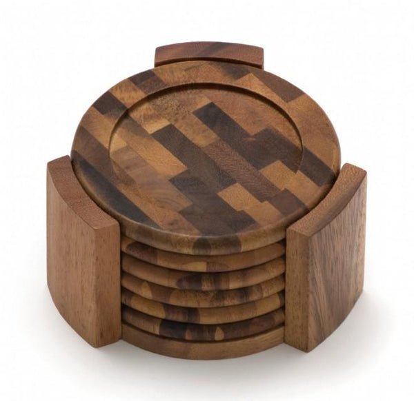 Coasters Acacia Set/6 in holder