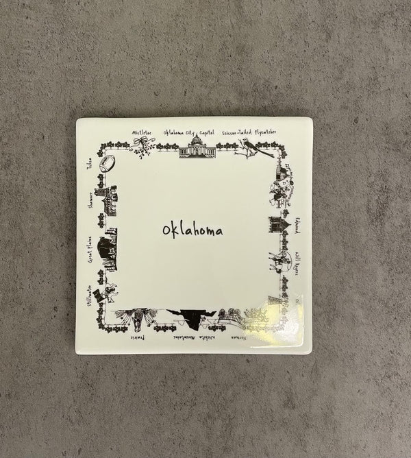 Oklahoma Trivet Black and Whit e